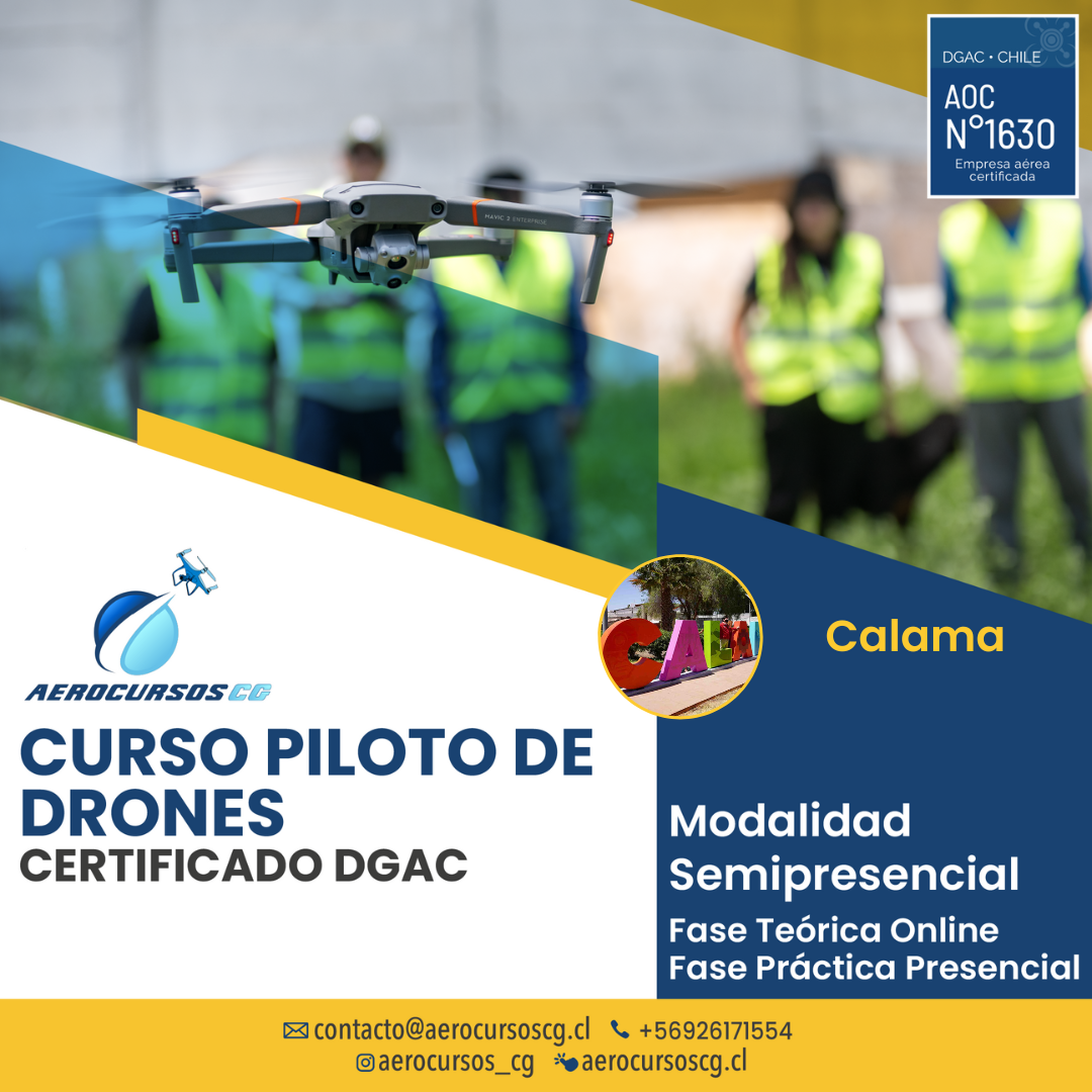 Curso Piloto de Drones Certificado DGAC Calama Aerocursos CG