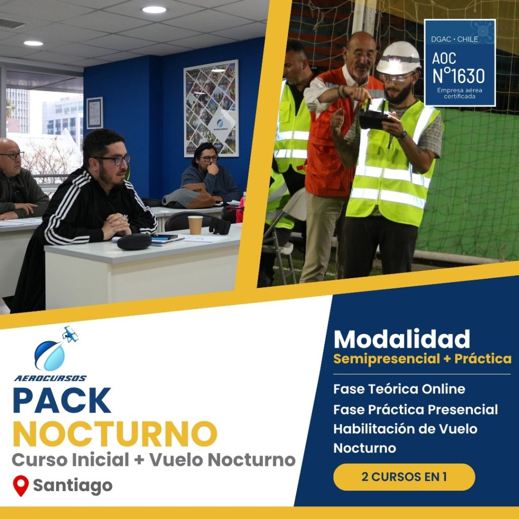 Pack Credencial DGAC y Vuelo Nocturno VNOC - Santiago