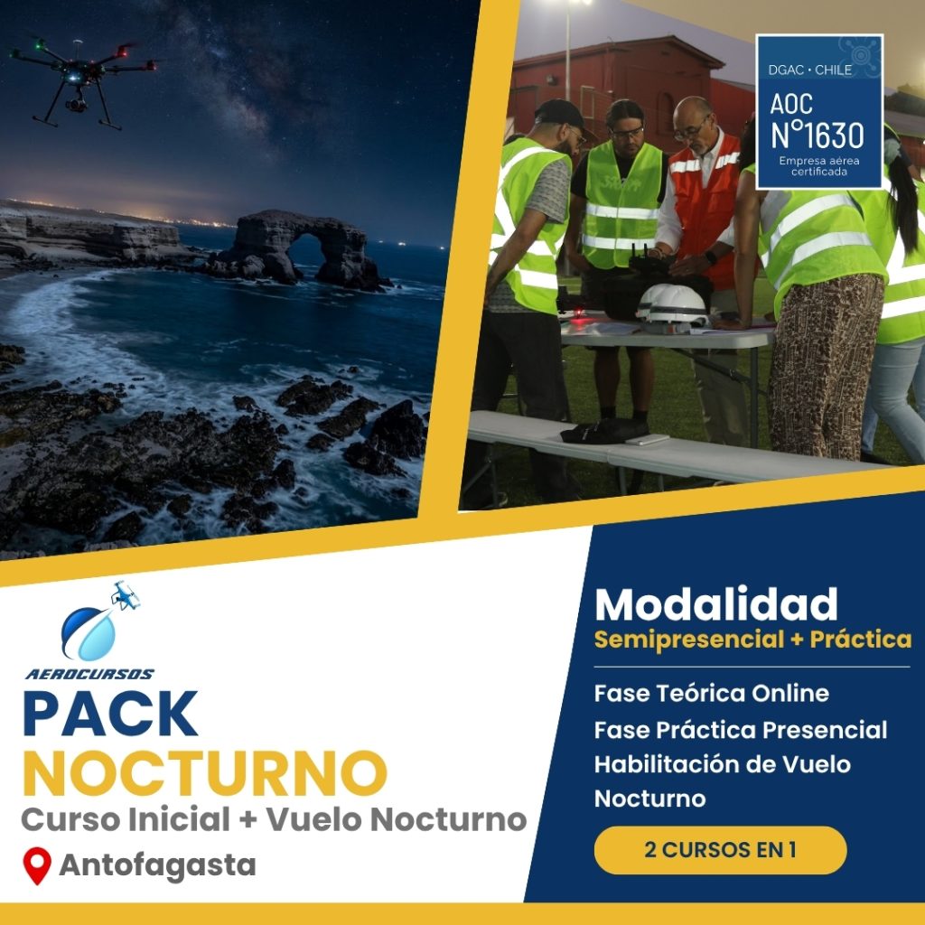 Pack Credencial DGAC y Vuelo Nocturno VNOC - Antofagasta
