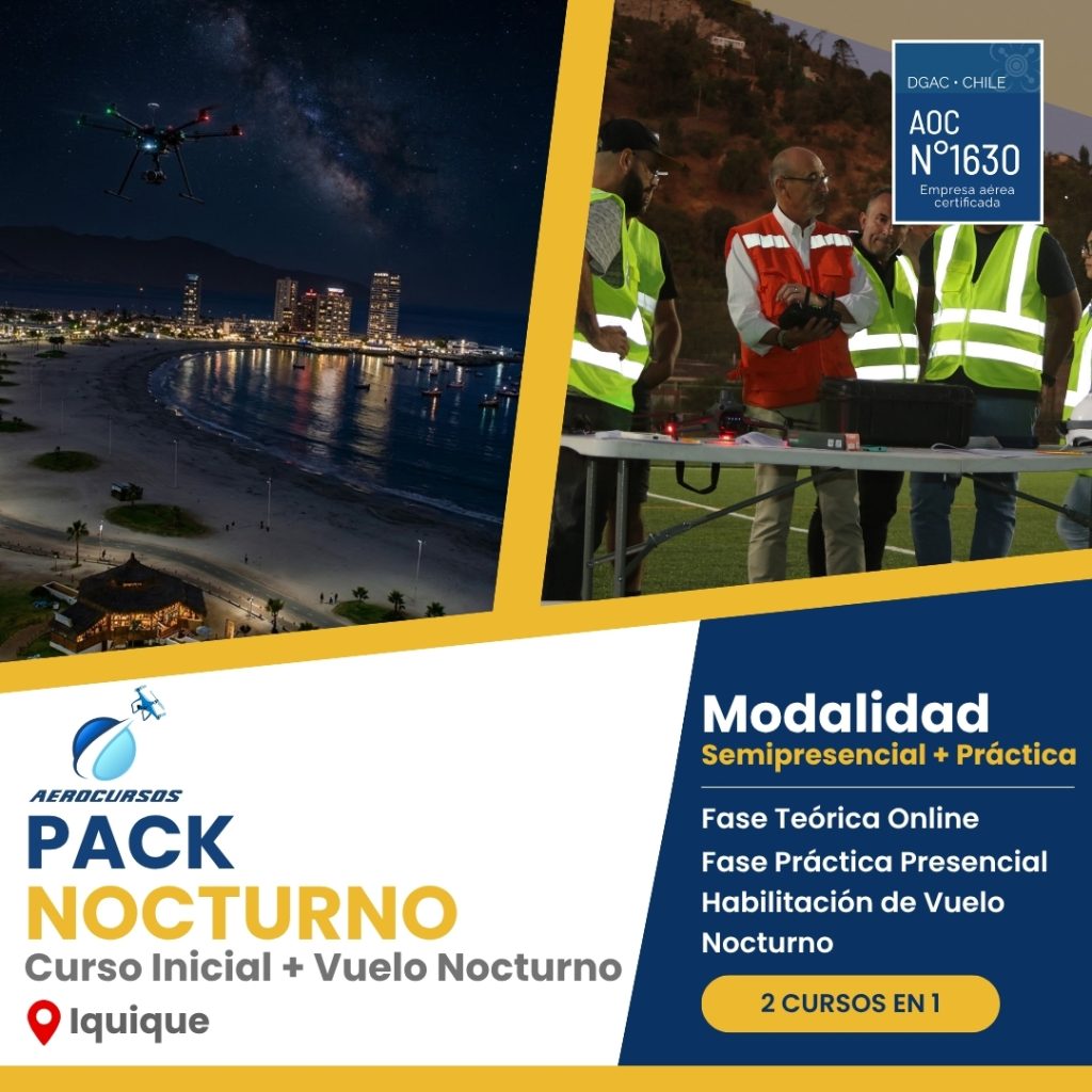 Pack Credencial DGAC y Vuelo Nocturno VNOC - Iquique
