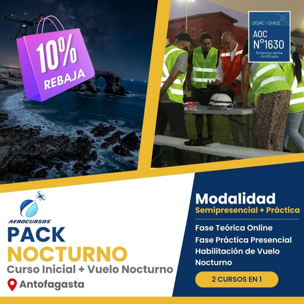 Pack Credencial DGAC y Vuelo Nocturno VNOC - Antofagasta