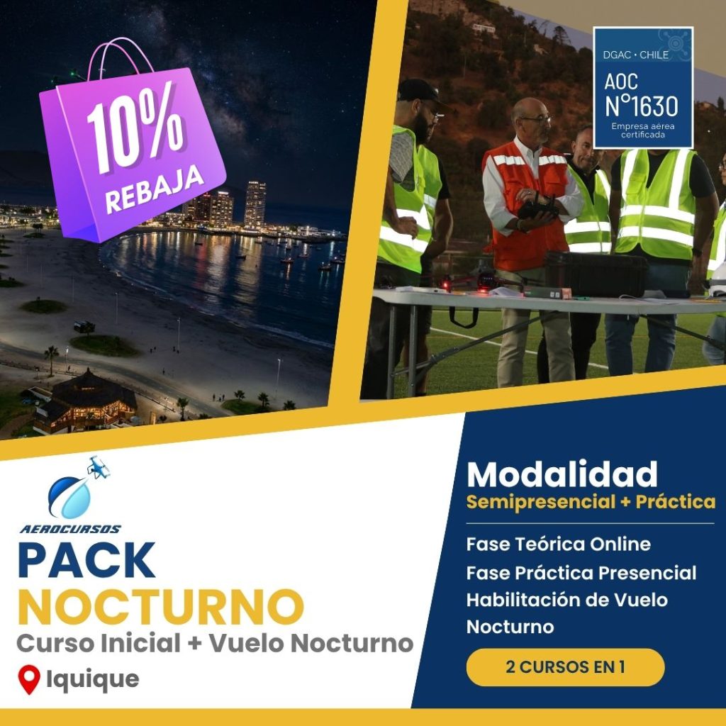 Pack Credencial DGAC y Vuelo Nocturno VNOC - Iquique